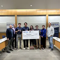 The winning team with Blue Sky Energy executives